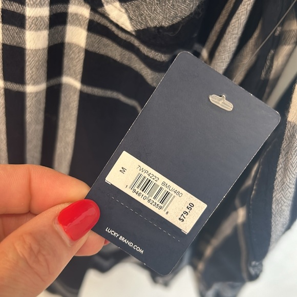 Lucky Brand Cloud Plaid Flannel Shirt - Picture 5 of 13